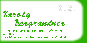 karoly margrandner business card